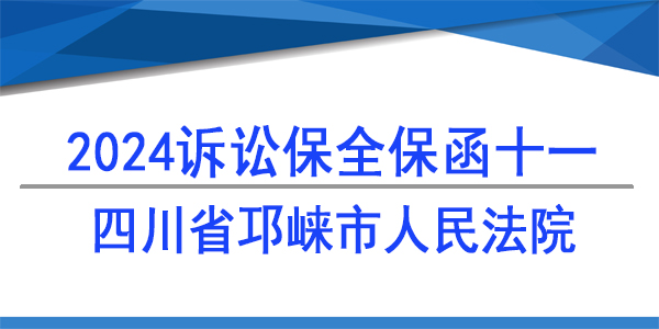 四川省邛崃市人民法院-财产保全/2024诉讼保全保函十一