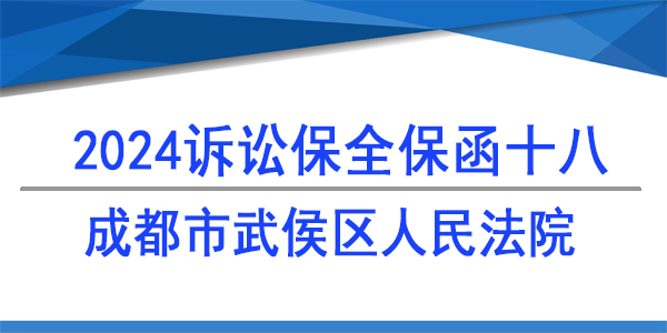 成都市武侯区人民法院,诉讼保全