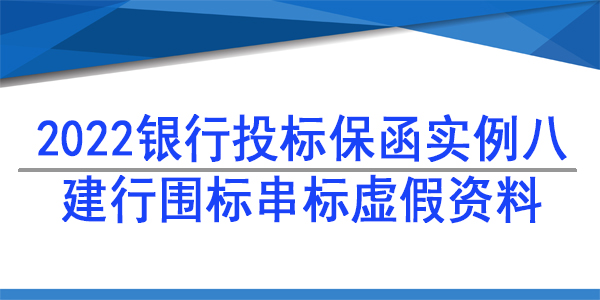 投标保函,围标串标虚假资料
