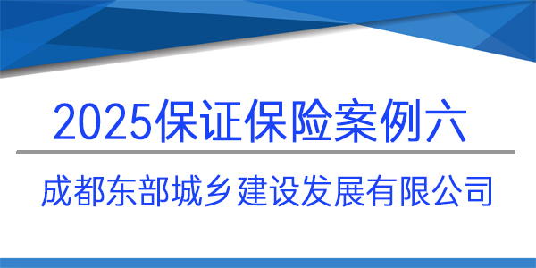 保证保险,成都东部城乡建设发展有限公司