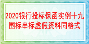 围标串标虚假资料,投标保函