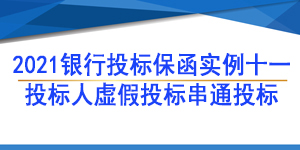 投标保函,投标人虚假资料
